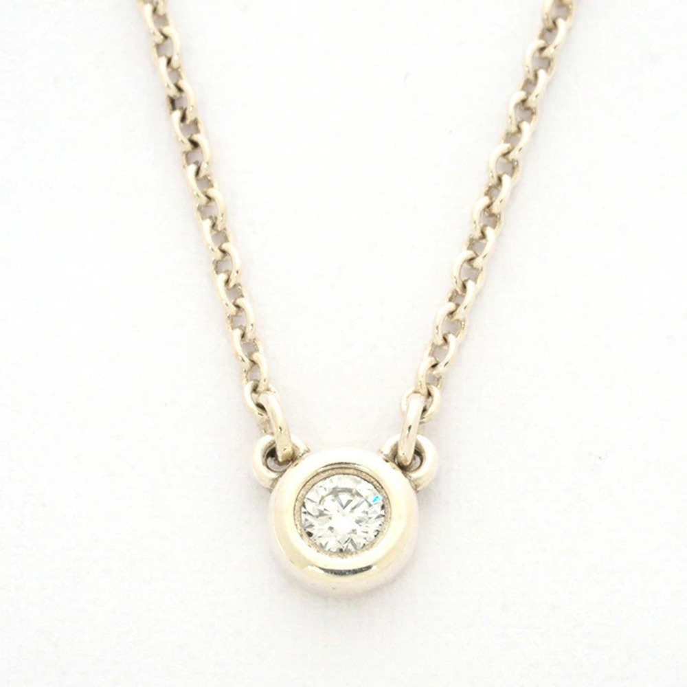 Tiffany Co Elsa Peretti Diamond by the Yard Silver Pendant